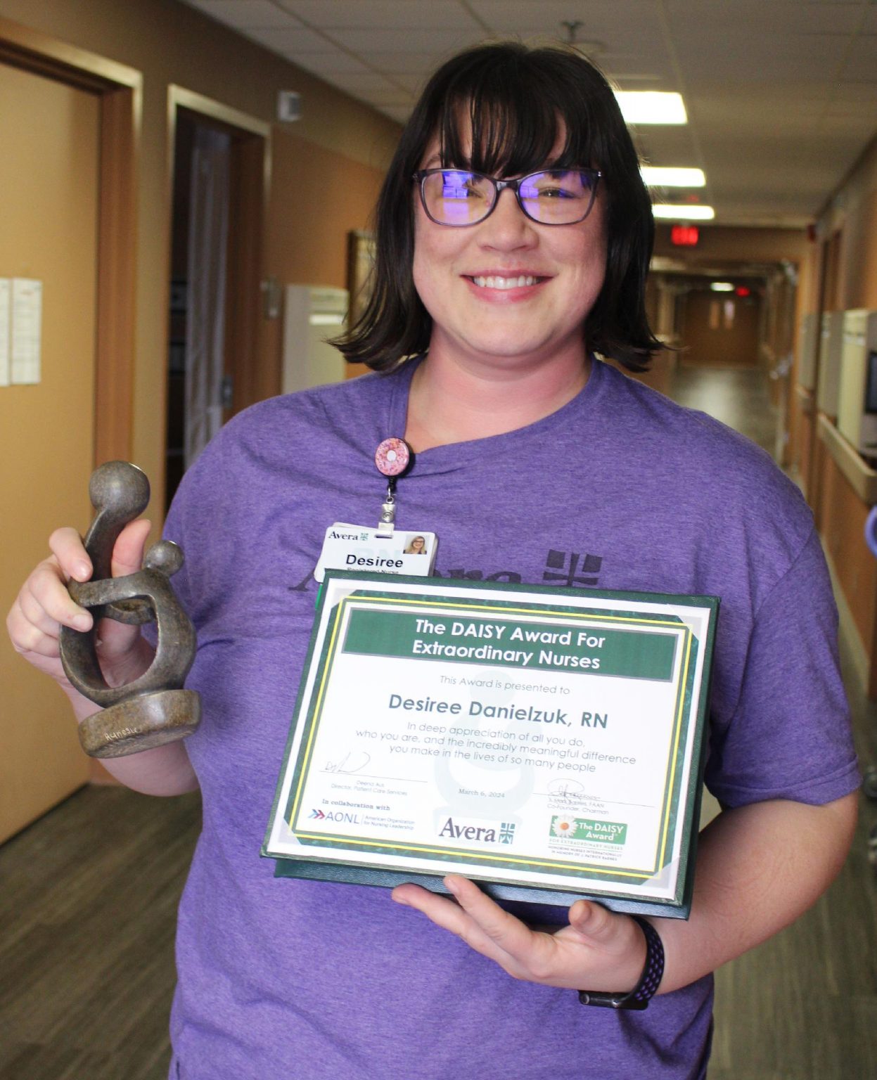 Danielzuk receives regional Avera DAISY Nursing Award Granite Falls News